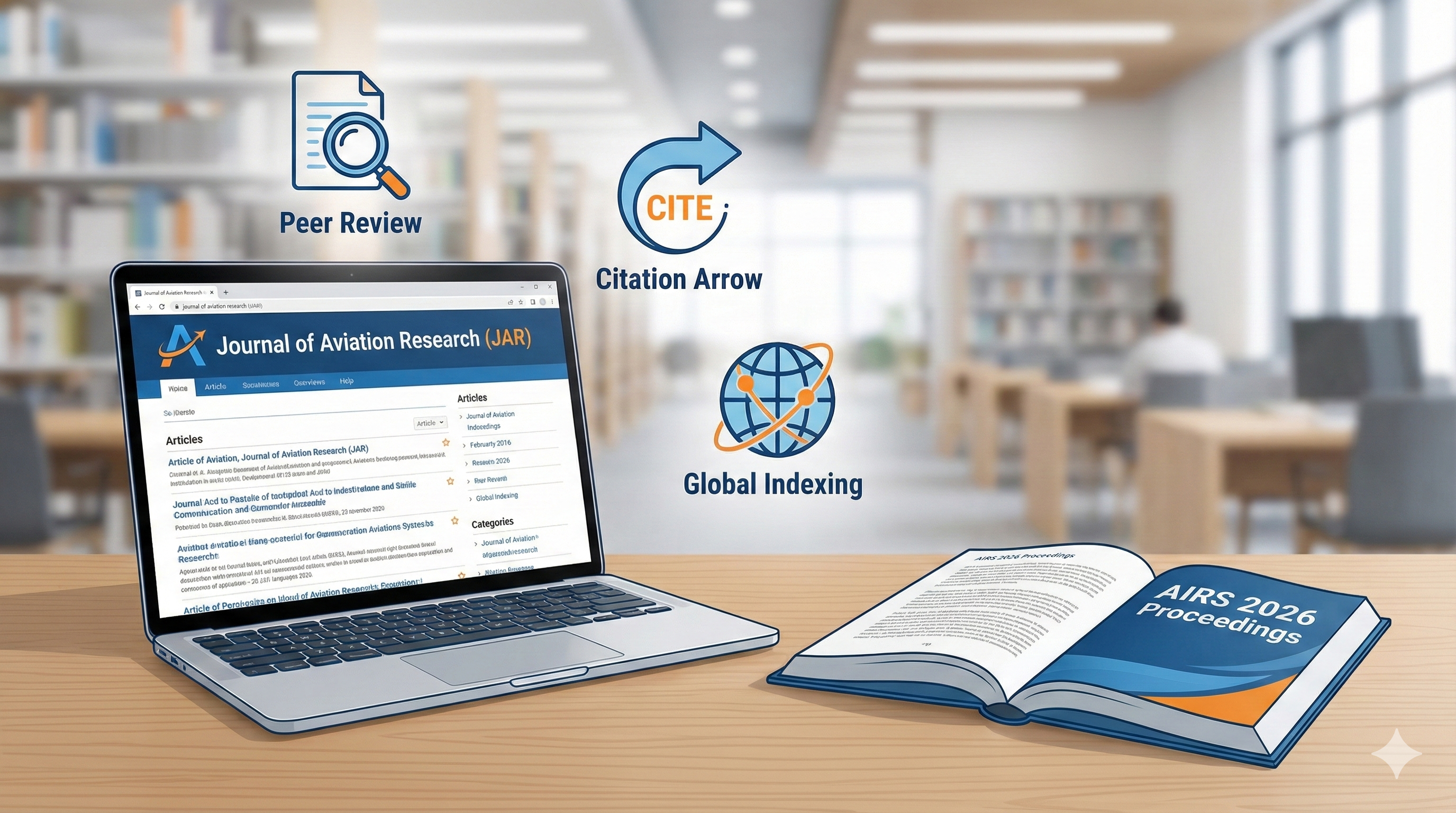 Journal of Aviation Research (JAR)' and 'AIRS 2026 Proceedings'